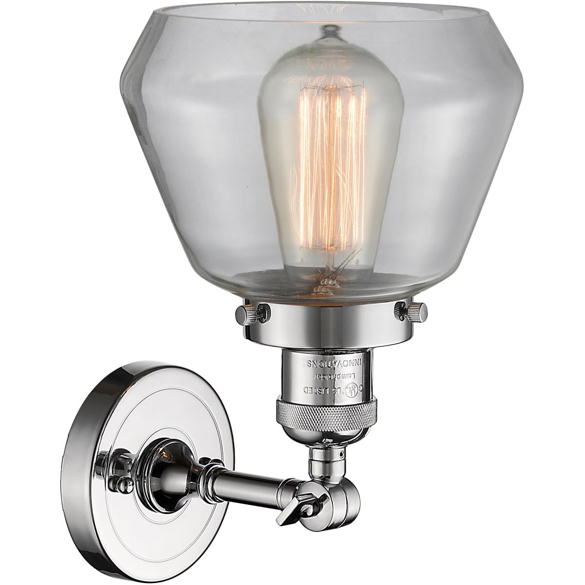 Innovations 201F-PC-G172-LED Modern LED Semi-Flush Mount Ceiling Light Fixture - Polished Chrome Finish - Perfect for Bedroom, Kitchen, Hallway & Office Lighting