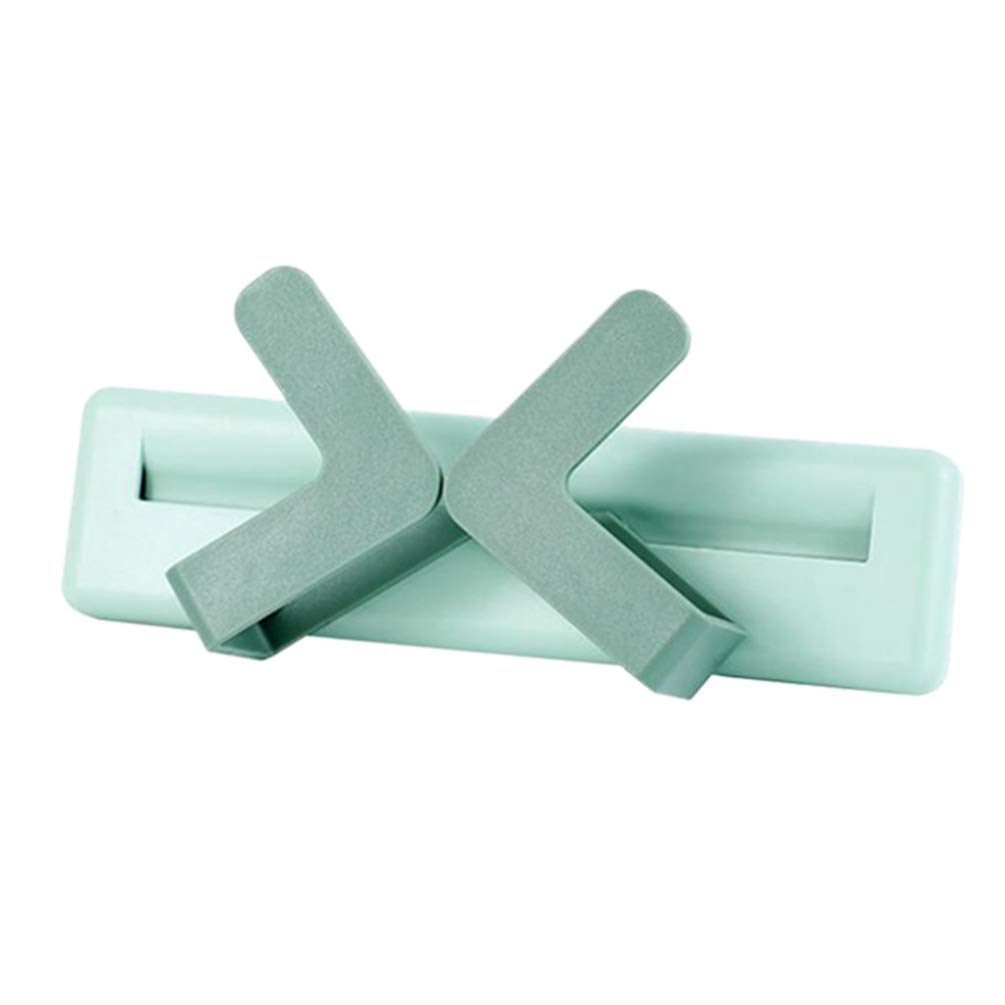 HEMOTON Adjustable Self-Adhesive Pot Lid Holder - No Drill Wall-Mounted Kitchen Organizer for Pots, Pans & Cutting Boards - Space-Saving Cabinet Storage Solution (Light Green) - Perfect for Small Kitchens & Apartment Cooking