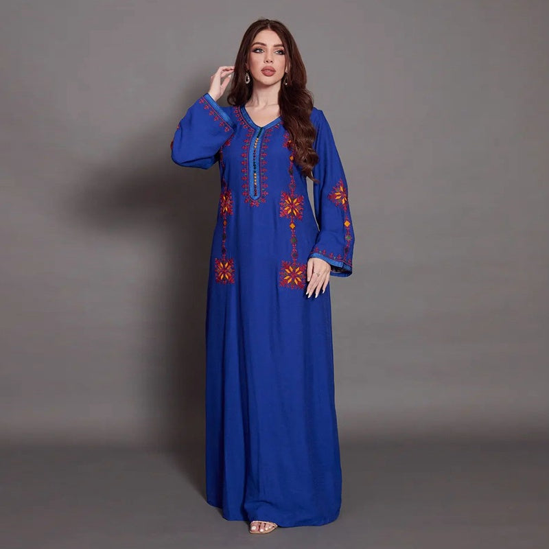 Elegant Embroidered Women's Caftan Dress for Casual Wear & Parties | Boho Chic Abaya Kaftan | Perfect for Beach Outings, Summer Vacations & Special Occasions