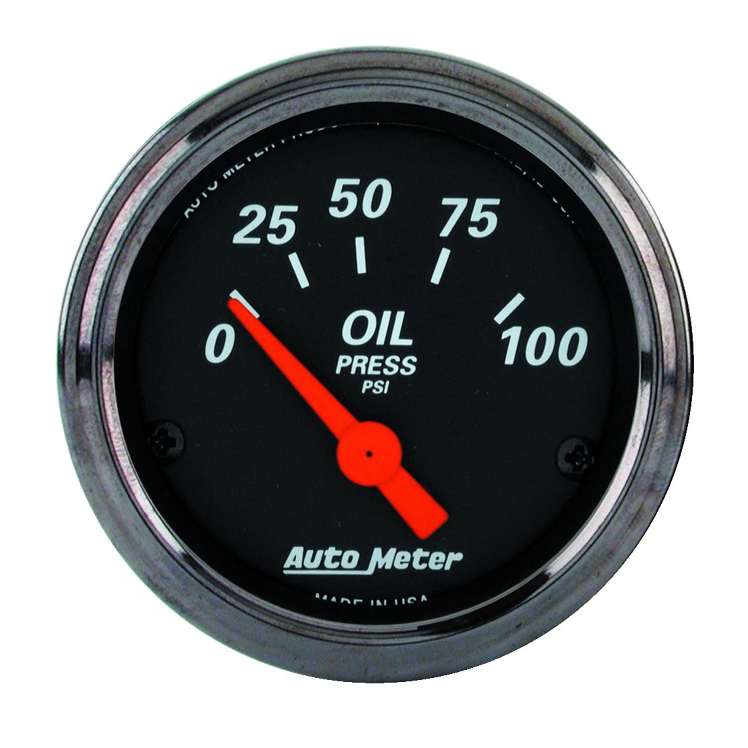 1426 Designer Black Oil Pressure Gauge - High Precision Automotive Gauge for Engine Performance Monitoring - Perfect for Cars, Trucks & Motorcycles