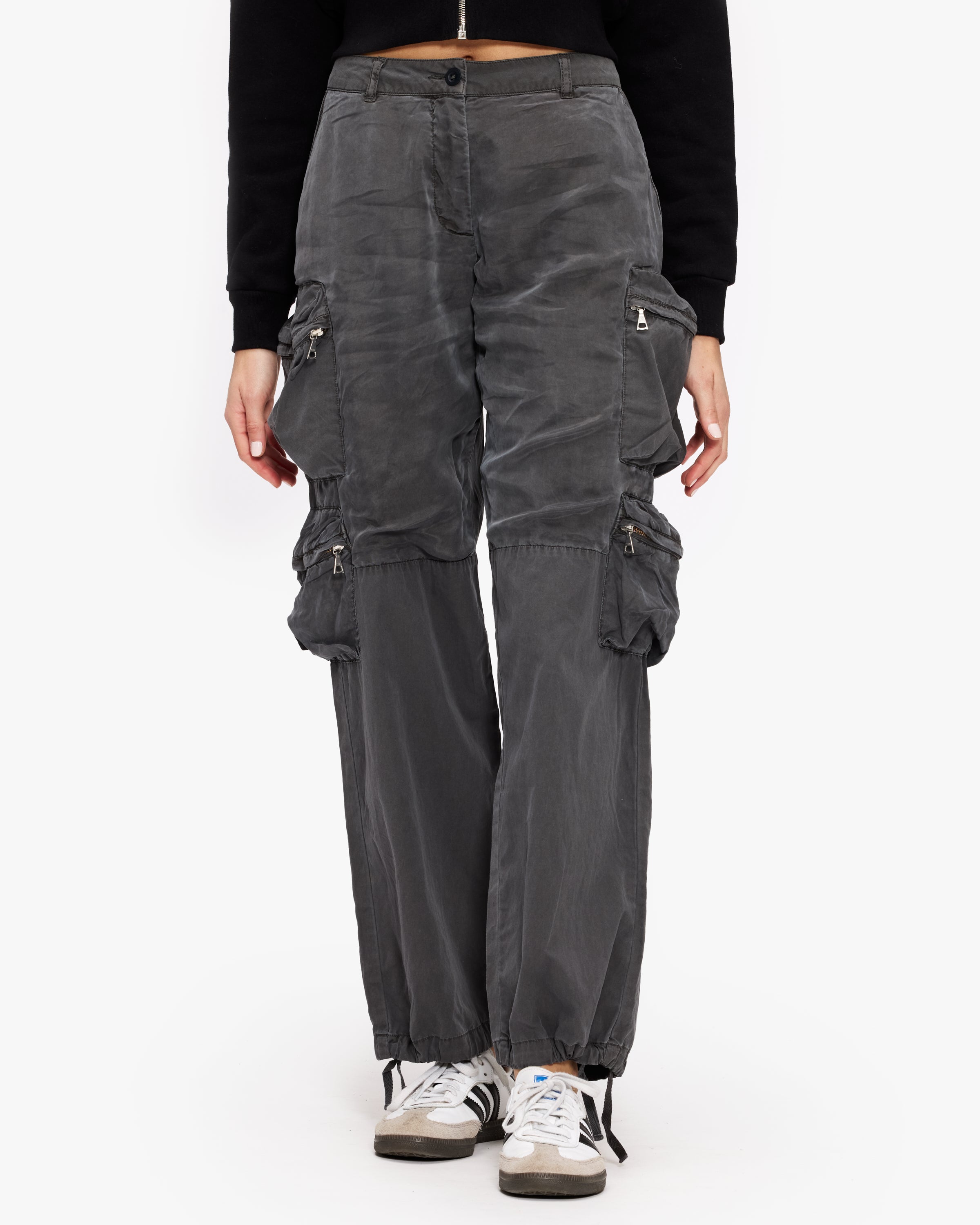 John Elliott Oversized Parachute Cargo Pants - Men's Streetwear Joggers with Adjustable Waist & Multiple Pockets | Perfect for Urban Fashion, Casual Wear & Outdoor Adventures
