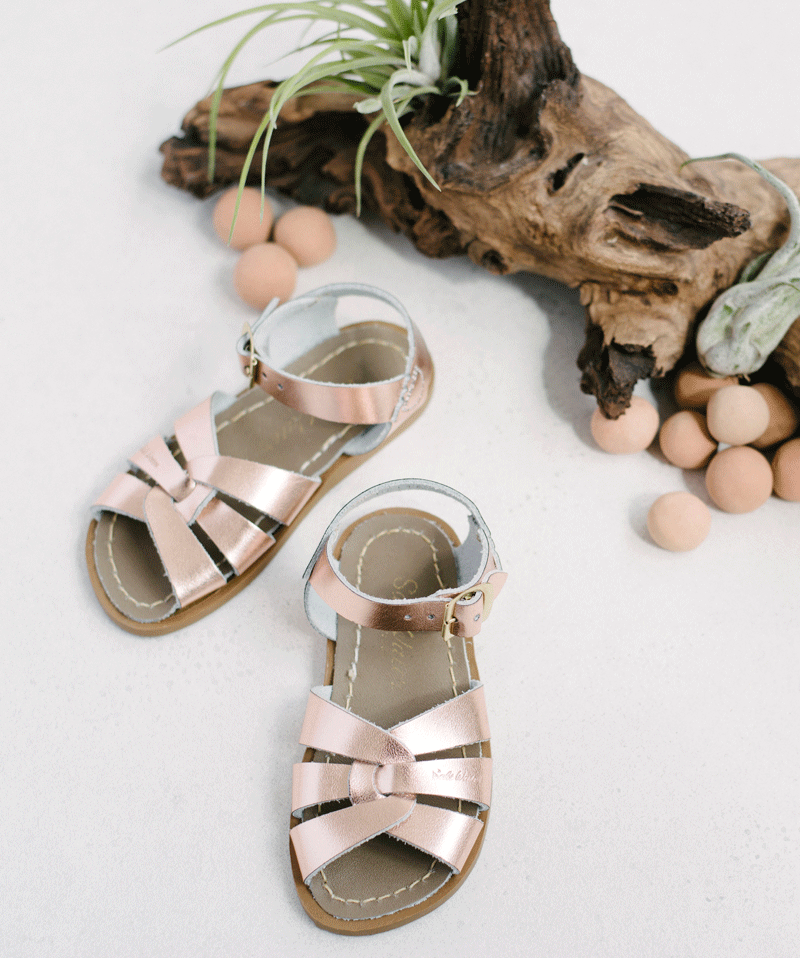 Saltwater Original Rose Gold Sandals for Girls | Comfortable Kids Beach Sandals for Summer, Pool & Outdoor Play