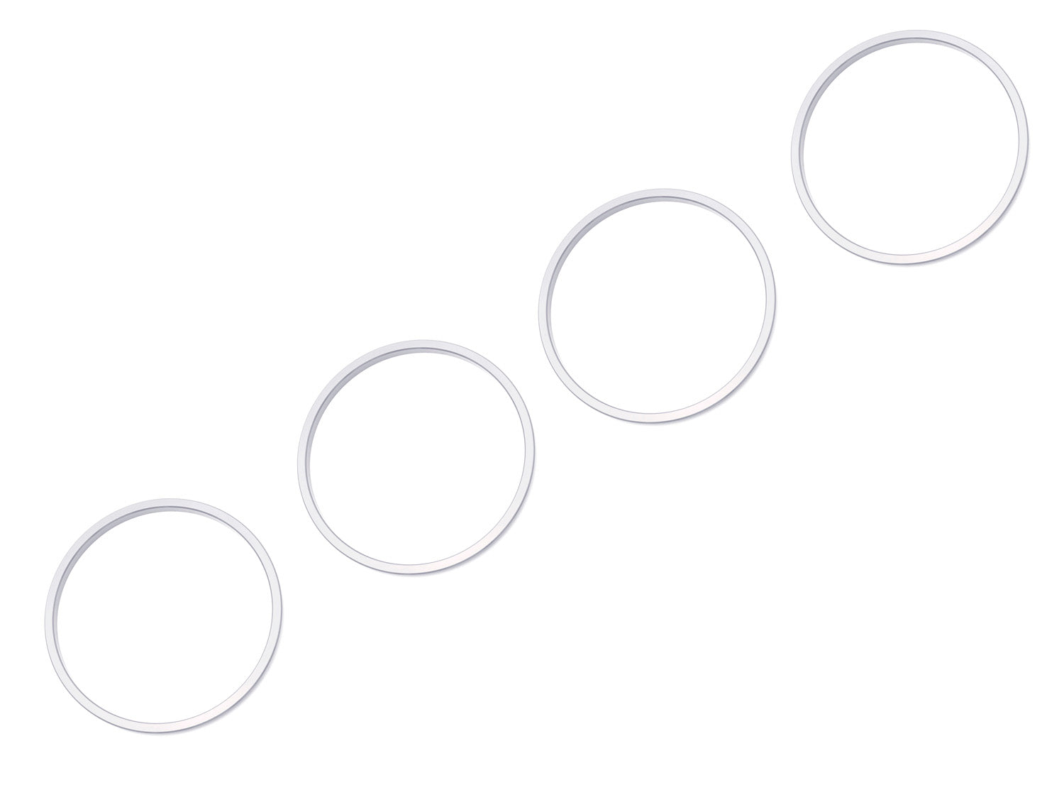 4-Piece Silver AC Vent Trim Rings for 2016-2023 Toyota Tacoma - Chrome Interior Decoration & Dash Accessories for Car Customization & Style Upgrade