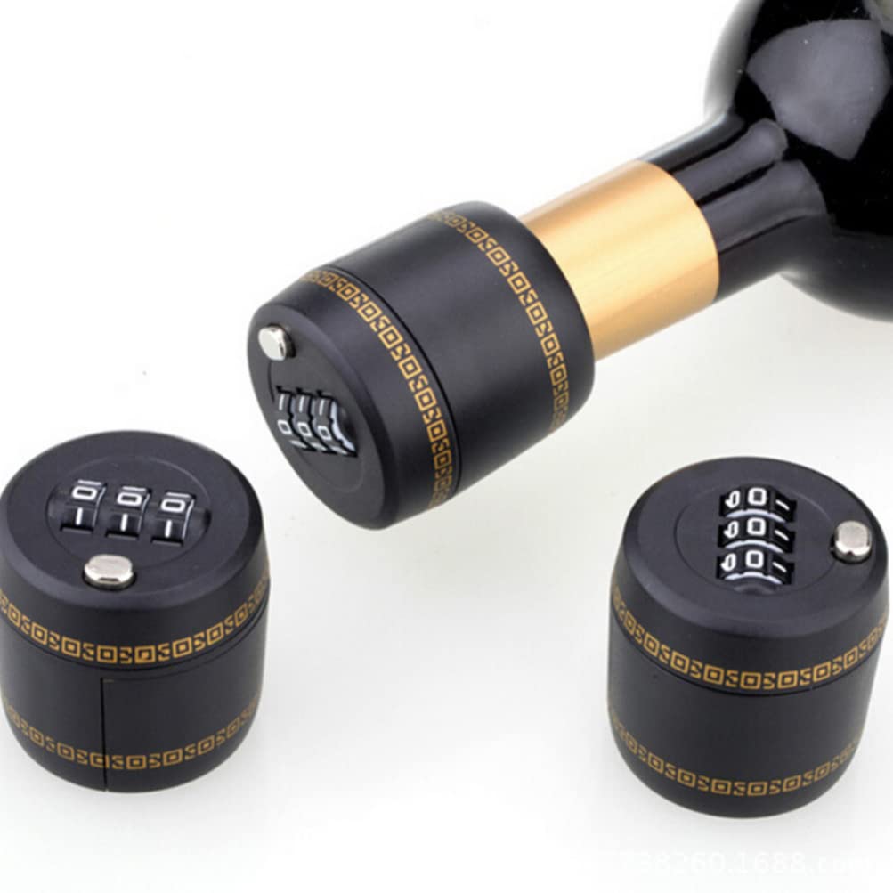 Premium Vacuum Wine Bottle Stopper with Lock Code - Airtight Seal for Whiskey, Liquor & Champagne Preservation - Perfect for Home Bars, Parties & Gifts