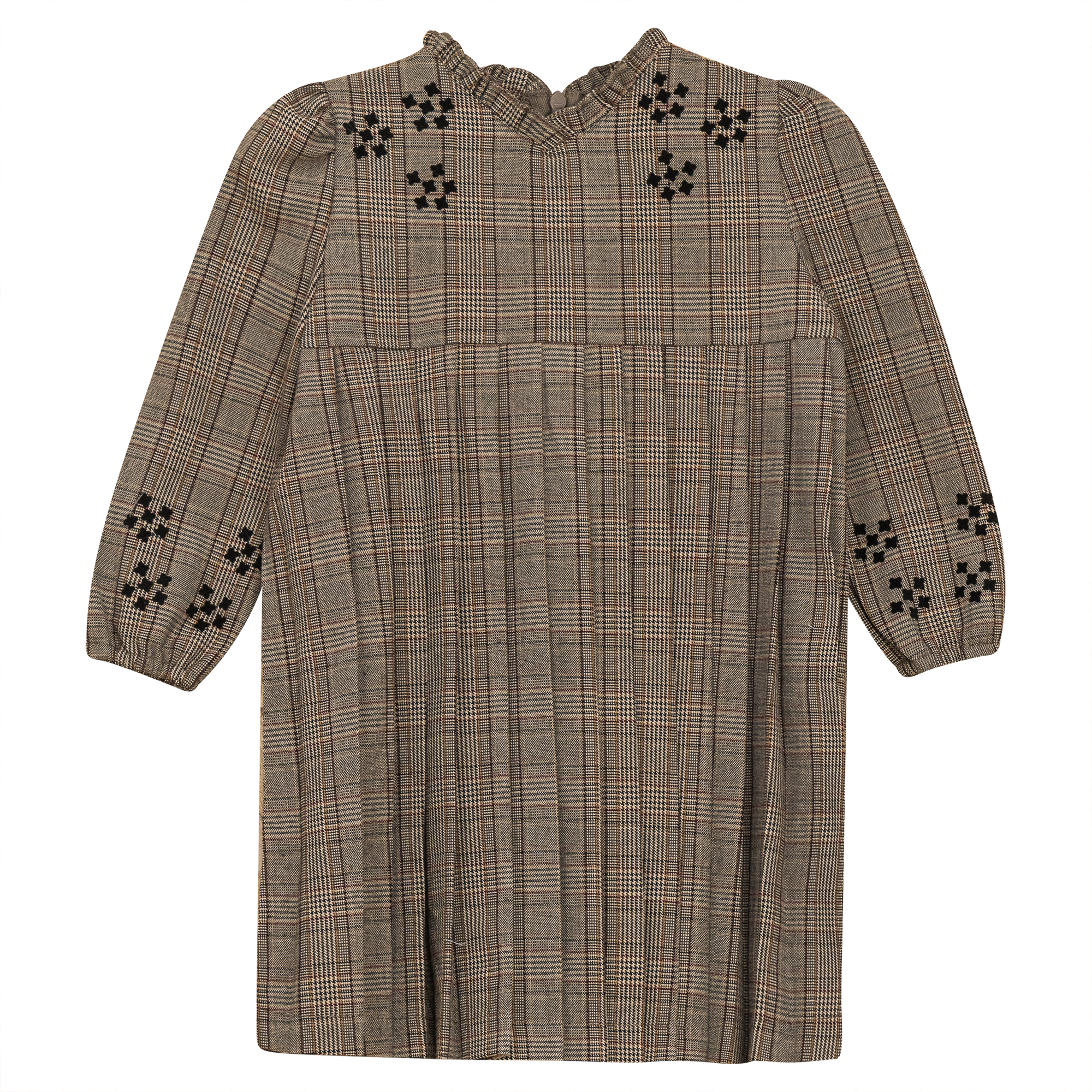 Stylish Woven Plaid Pleated Dress for Women - Perfect for Office, Parties & Casual Outings