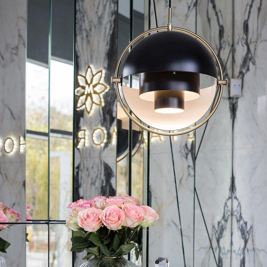 Unique Deformed Ball Pendant Light - Modern Artistic Ceiling Lighting Fixture for Living Room, Bedroom, Dining Room & Office Decor