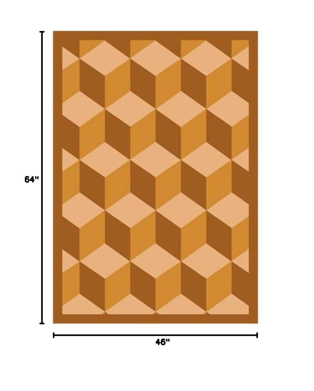 Joy Carpets Kaleidoscope Highrise Whimsical Area Rugs in Wheat Color - Soft & Durable Kids Playroom Rug for Nursery, Bedroom & Play Area