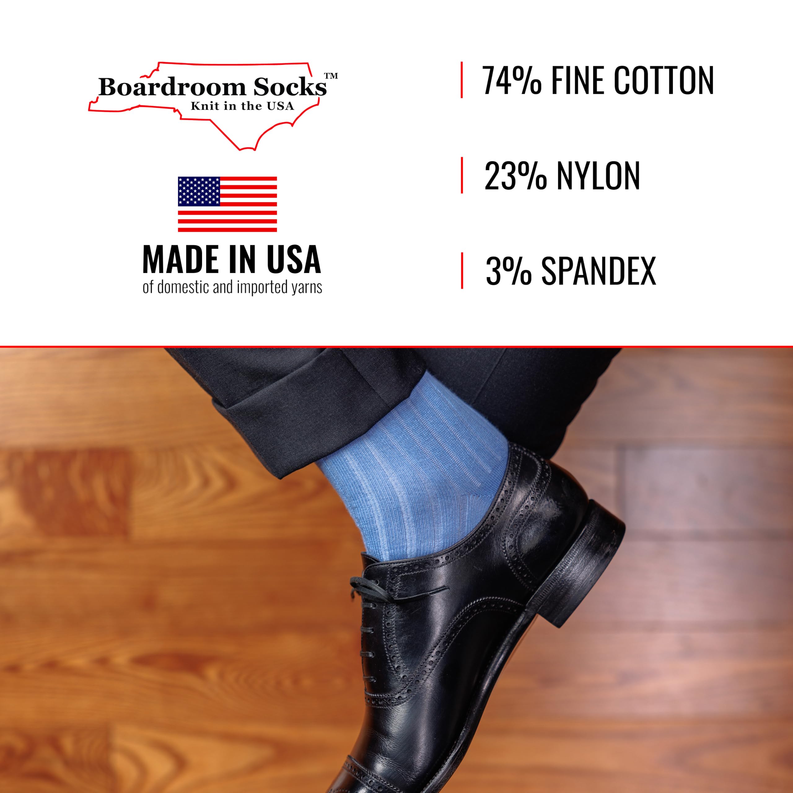 Premium Cotton Dress Socks for Men - Knee High Over The Calf Formal Socks | Breathable & Comfortable Business & Wedding Attire Socks by Boardroom Socks | Perfect for Office, Formal Events & Professional Wear