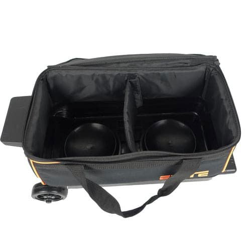 Premium Double Roller Bowling Bag for Men & Women - Durable Orange Bowling Ball Carrier with Wheels - Perfect for League Play, Tournaments & Practice Sessions