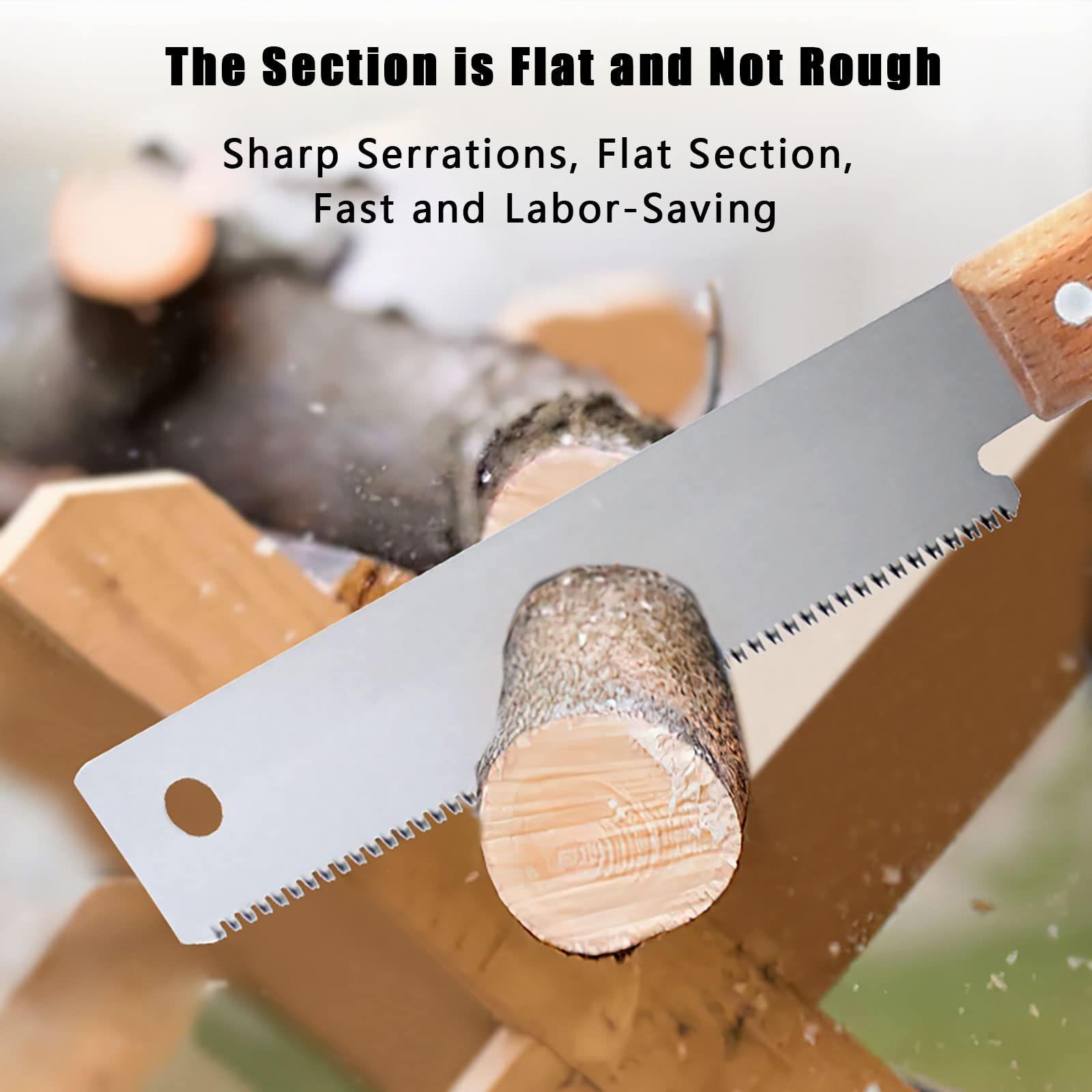 12 Inch Small Hand Saw - Flush Cut Trim Saw with Single Sided Teeth & Wooden Handle for Woodworking, DIY Projects, Home Decoration and Household Use - Perfect for Precise Cutting, Trimming and Crafting