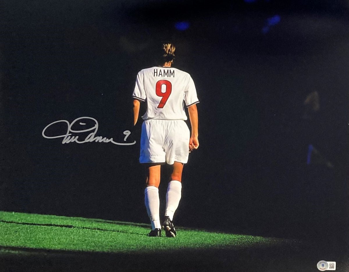 Mia Hamm Autographed 16x20 USA Women's Soccer Photo - BAS ITP Certified - Perfect for Sports Memorabilia Collections & Soccer Fan Gifts