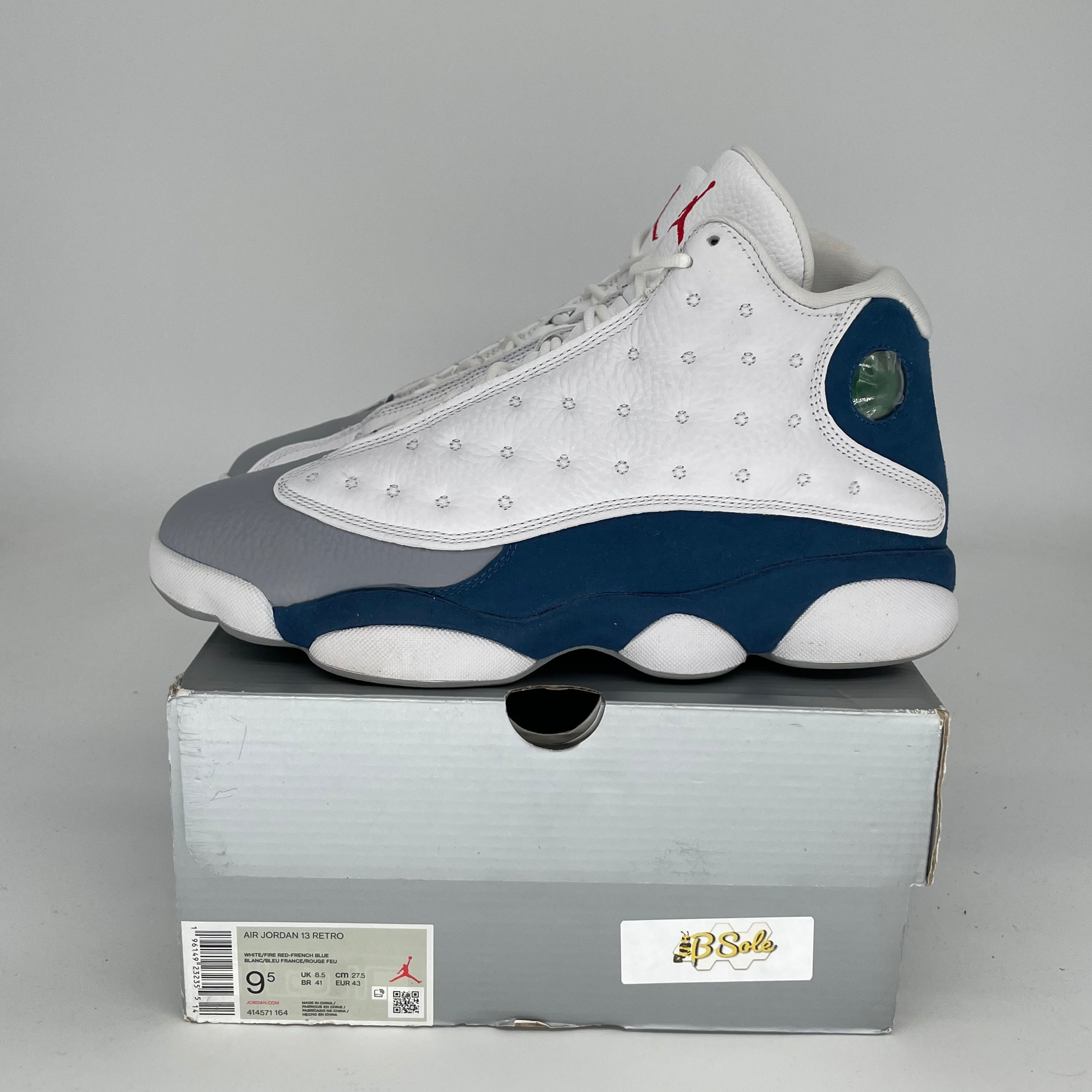 Original Air Jordan 13 Retro 'French Blue' Men's Basketball Shoes Size 9.5 (414571-164) - Perfect for Streetwear & Court Performance