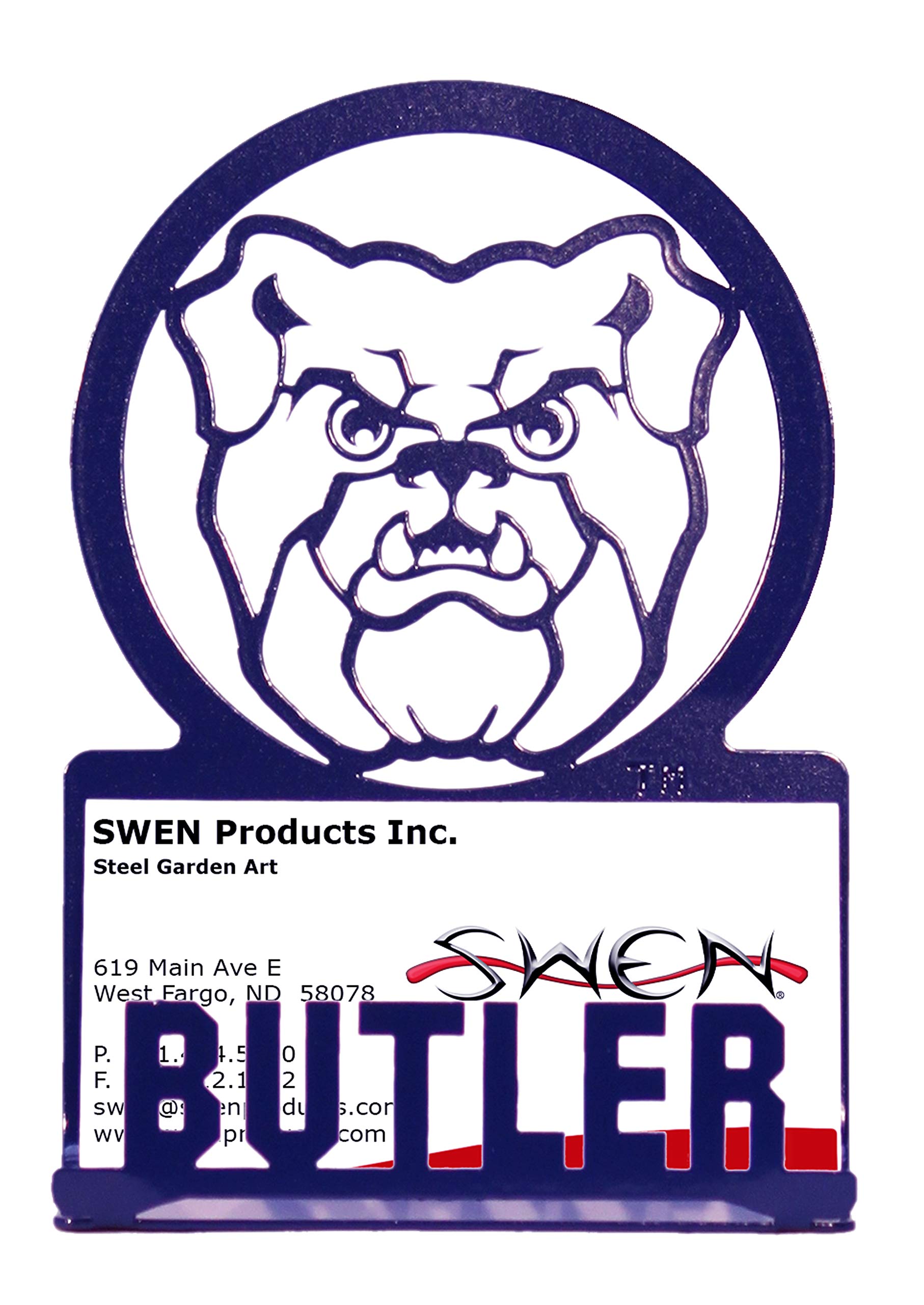 SWEN Products Butler Bulldogs Business Card Holder - Premium Metal Card Case for Office, Meetings & Networking - Perfect for Business Professionals & Fans