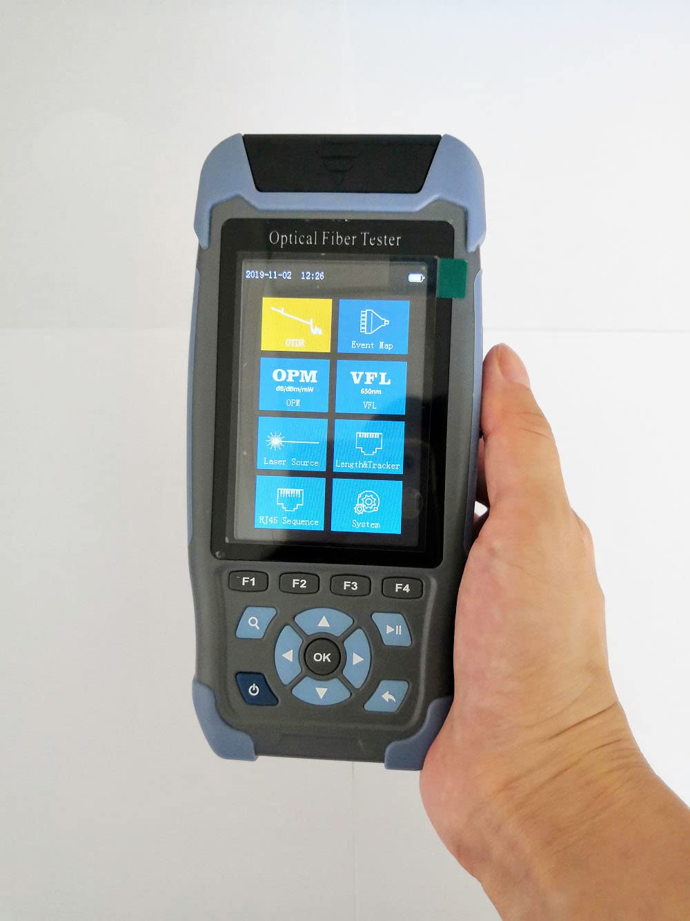 Mini OTDR Fiber Optic Tester - 20/22dB 1310/1550nm Singlemode Optical Time Domain Reflectometer with Built-in OPM, VFL & OLS Event Map (APC Port) - Ideal for Network Installation, Maintenance & Fiber Cable Testing