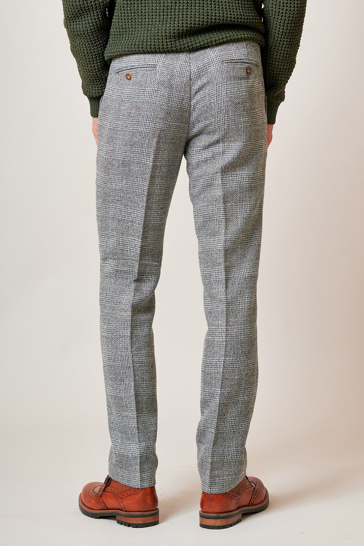 KRIS Women's Silver Grey Tweed Two Piece Suit Set - Elegant Blazer and Skirt Outfit for Office, Business Meetings & Formal Events