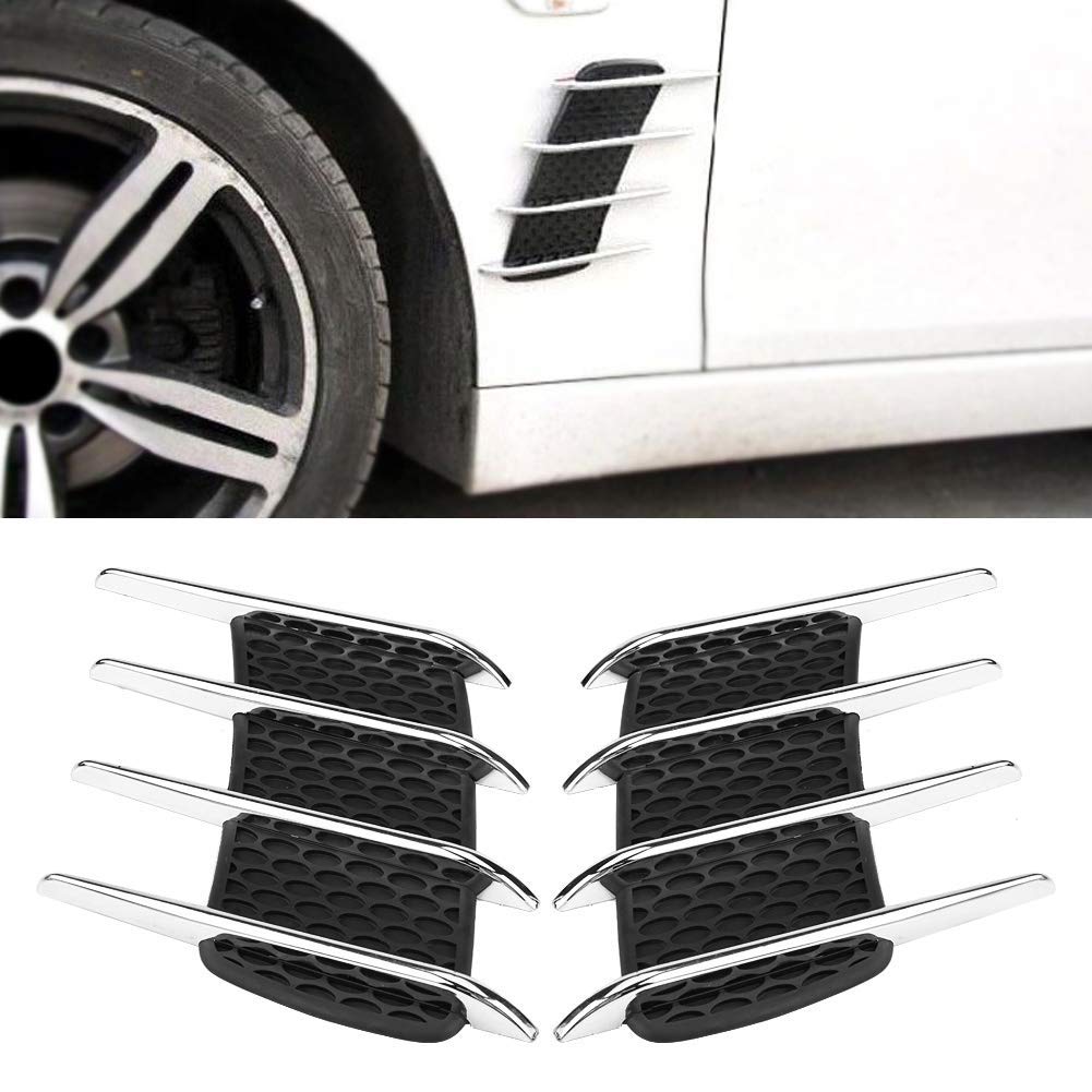 1 Pair Car Air Flow Vent Cover - Exterior Hood Side Shark Gills Outlet Decorative Trim Sticker for Vehicle Aerodynamics & Style | Perfect for Car Enthusiasts & Auto Shows