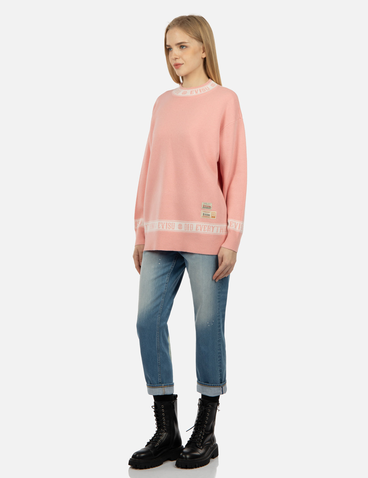 Premium Logo & Kamon Jacquard Knitted Sweater for Men & Women - Stylish Japanese-Inspired Pullover for Casual Wear & Winter Fashion