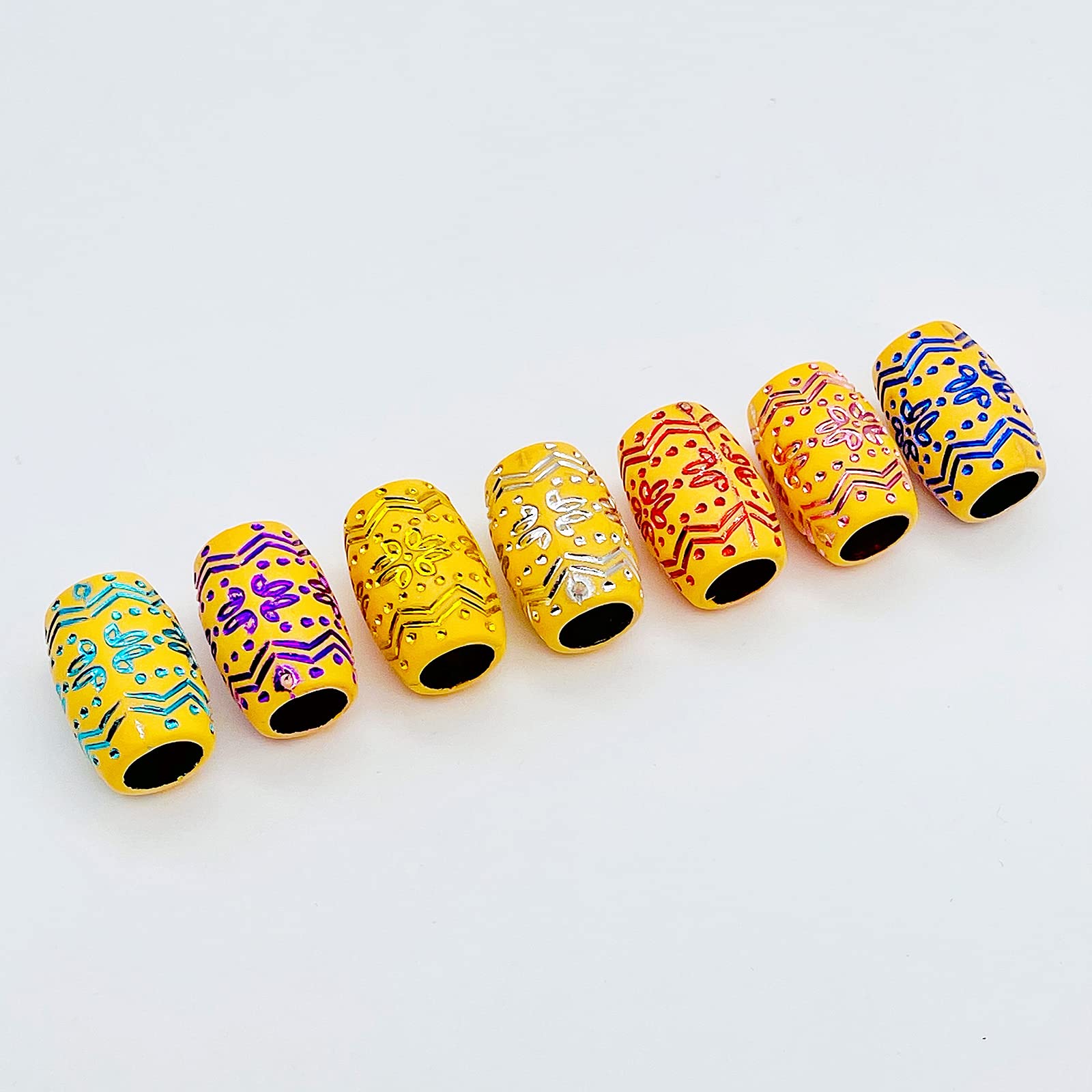 Colorful 66 PCS Acrylic Hair Beads for Braids & Dreadlocks - Flosius Hair Charms for Women & Girls