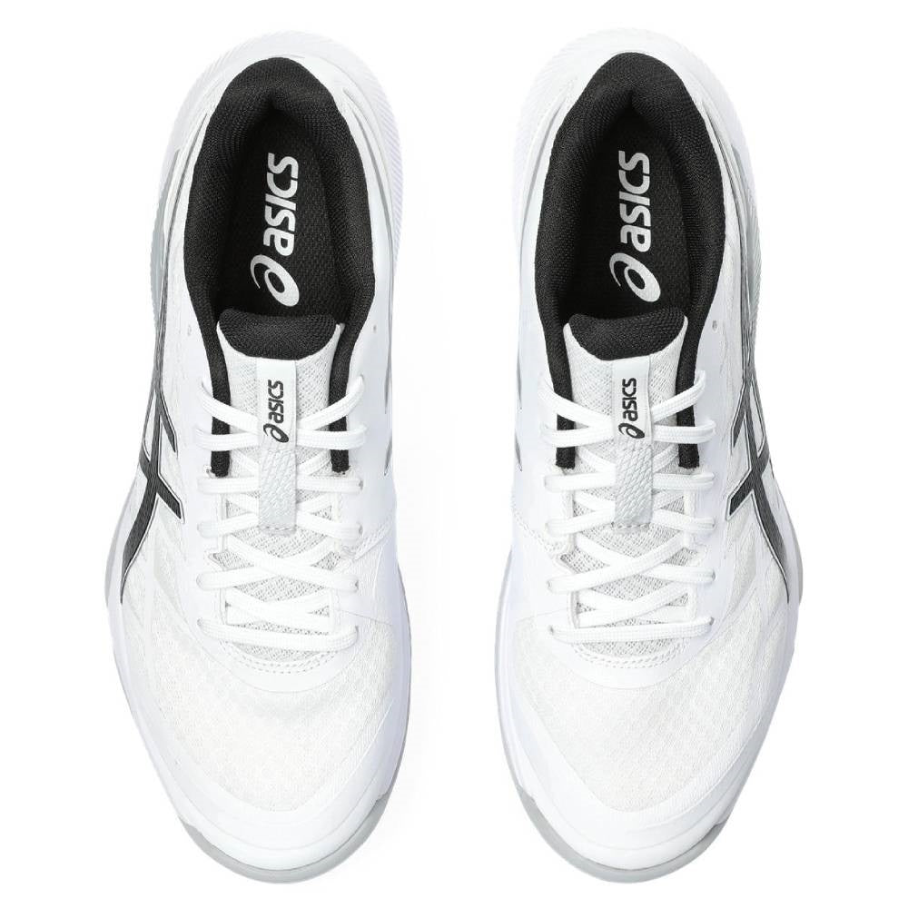 ASICS Gel Tactic 12 Men's Volleyball Shoes - White/Black - Indoor Court Shoes for Badminton, Squash & Pickleball - Lightweight & Supportive Athletic Shoes for Men