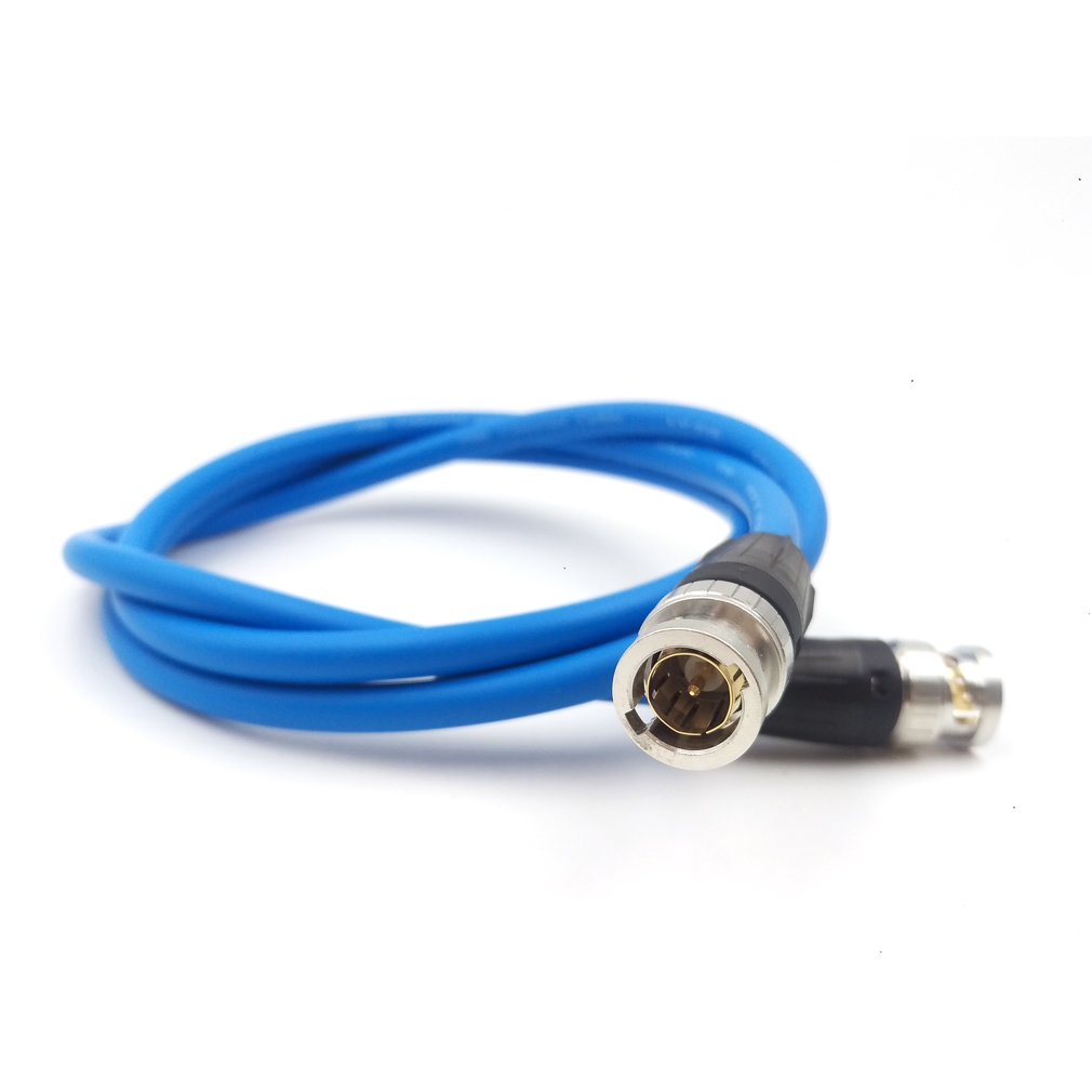 High-Quality SDI Video Cable - Neutrik BNC to BNC Coiled Cable (18m/59ft) - Compatible with SmallHD, Canare & Professional Video Equipment - Perfect for Studio, Broadcast & Live Event Production