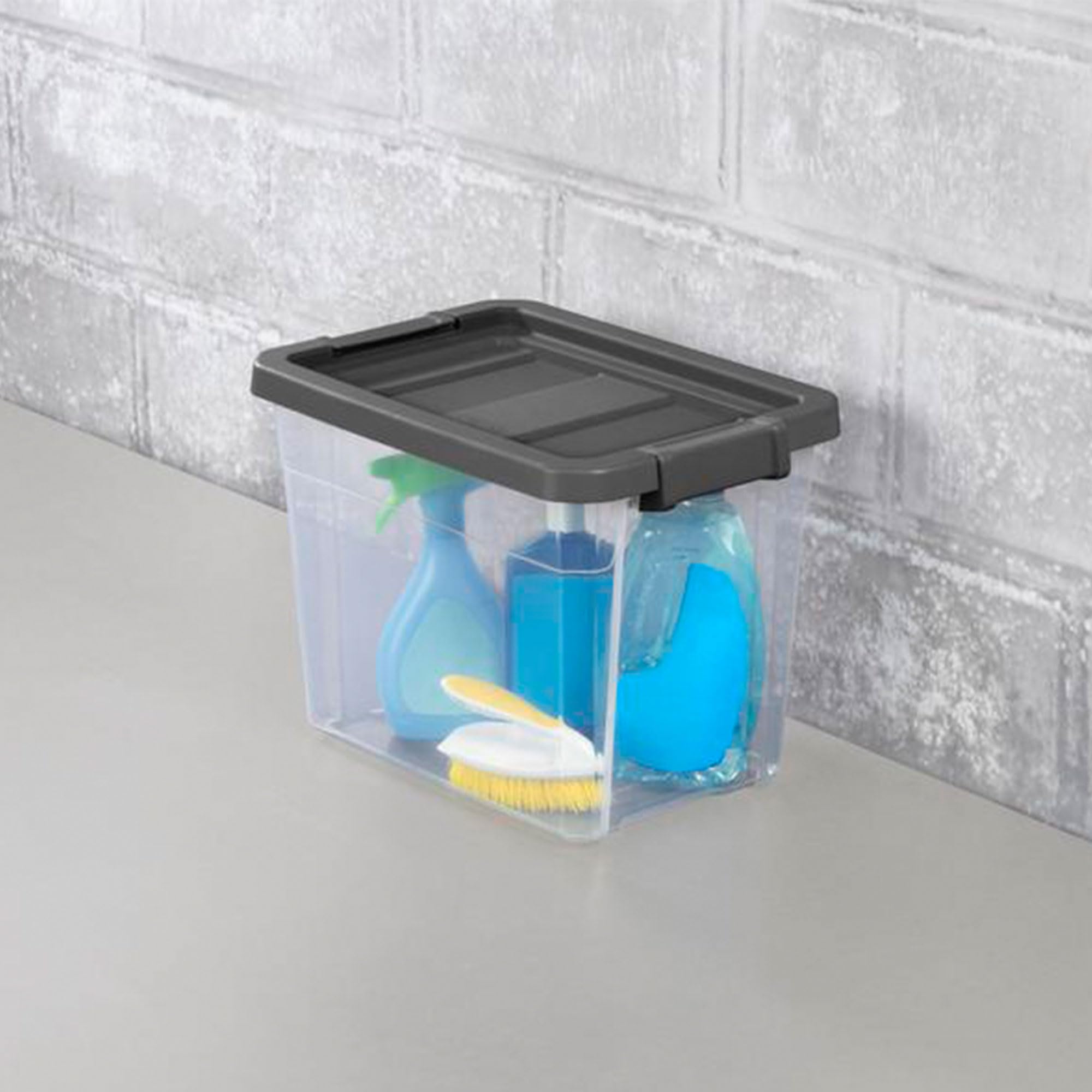 Sterilite 12-Pack 30 Quart Clear Plastic Storage Bins with Secure Latching Lids - Modular Stackable Organizer for Home, Office & Garage Storage Solutions