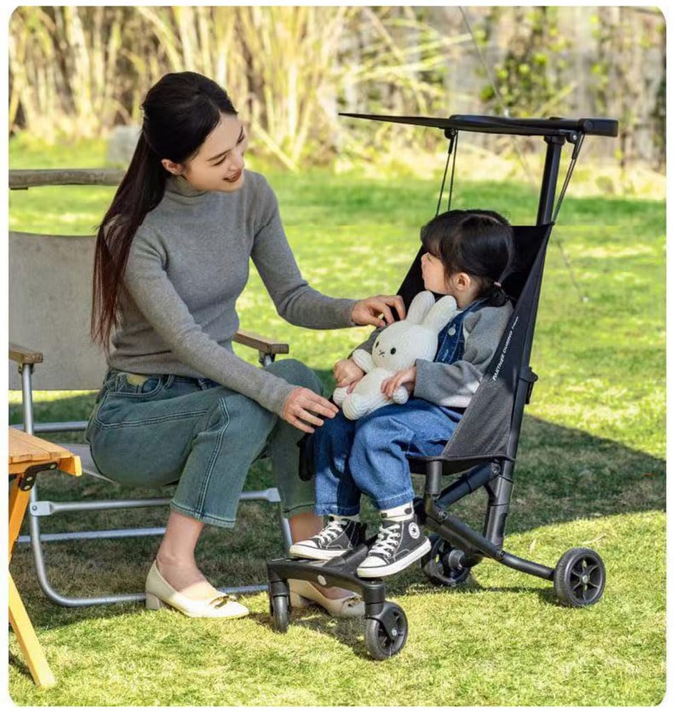 Lightweight Umbrella Stroller for Kids Ages 4-8 | Compact Baby Stroller with Canopy | Ideal for Travel, Shopping & Daily Walks | Pink
