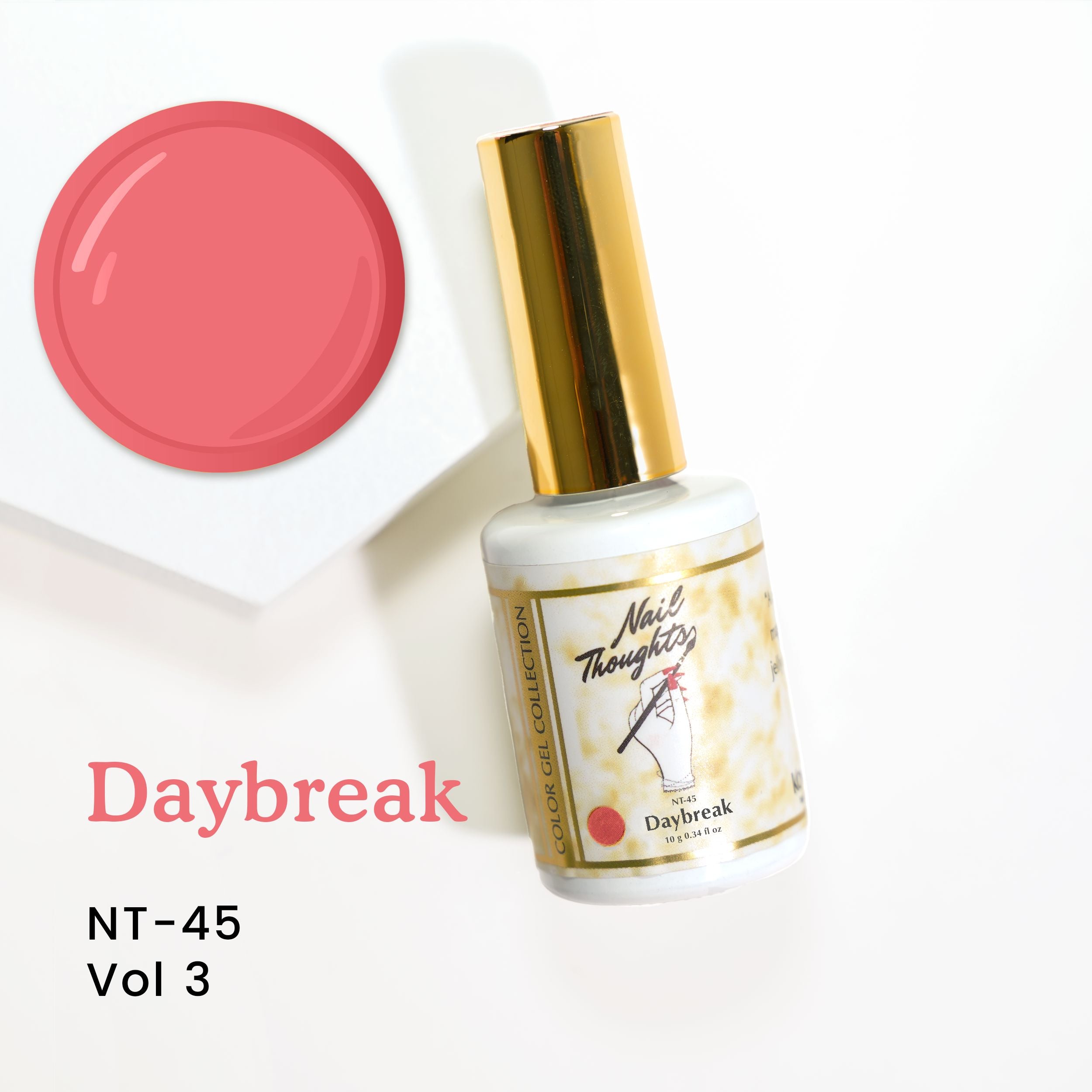 NT 45 Daybreak Nail Polish - Long Lasting Gel Polish for Manicures & Pedicures - Perfect for Spring & Summer Nail Art Designs