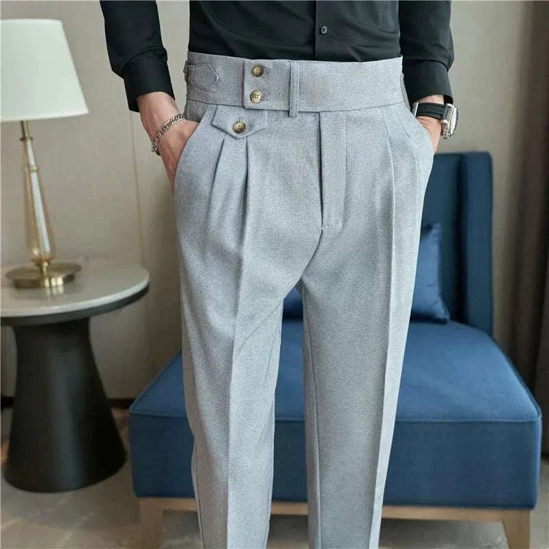 Slim Fit Suit Pants for Men - Elegant Formal Trousers for Business, Office & Special Occasions