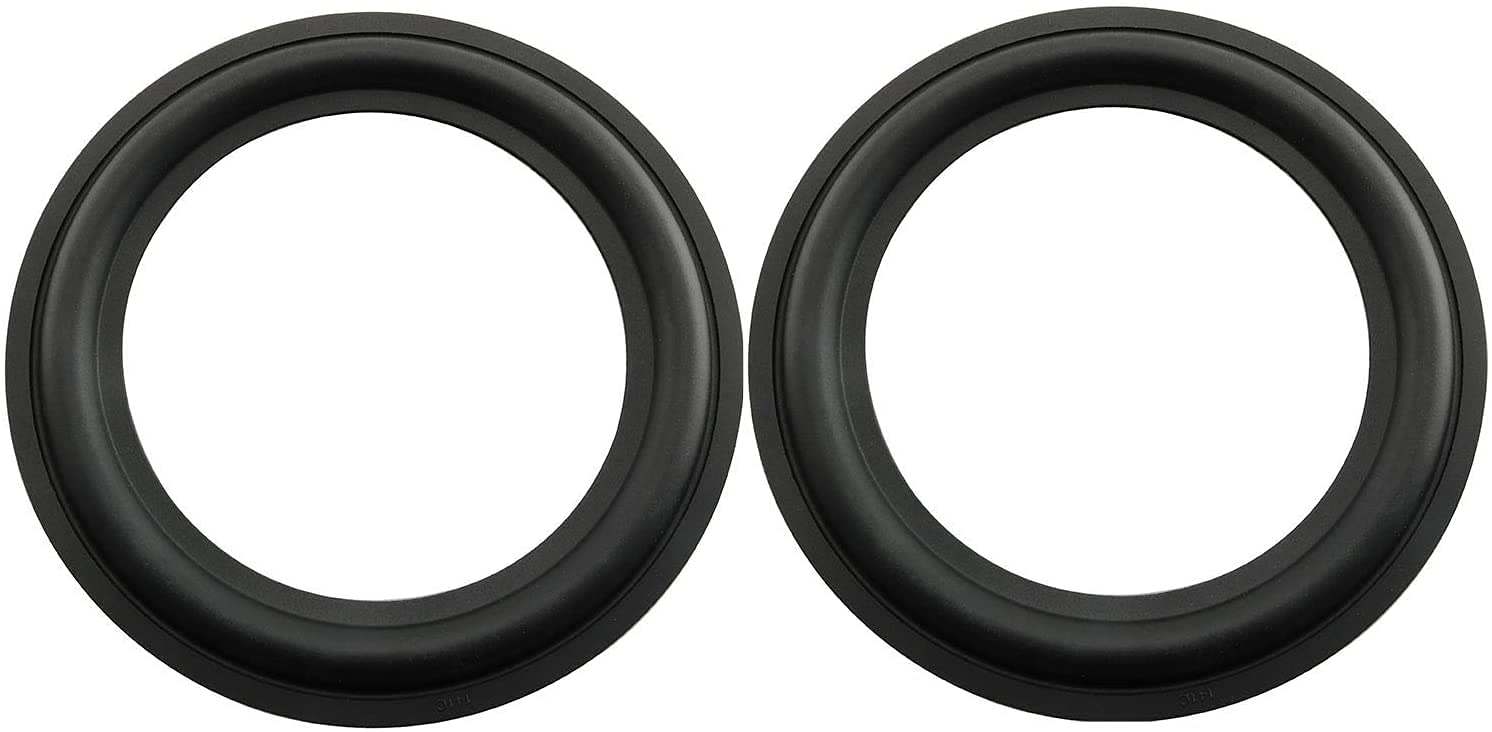 2PCS 6.5 Inch Black Rubber Speaker Foam Edge Surround Rings - Replacement Repair Kit for Woofer DIY Projects | Perfect for Home Theater, Car Audio & Studio Monitor Speaker Repair