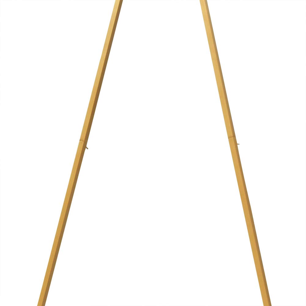 LOYALHEARTDY 8FT Gold Metal Triangle Wedding Arch Stand - Modern Geometric Wedding Backdrop for Outdoor Ceremonies, Garden Parties & Photo Shoots - Durable Lawn Decoration for Wedding Aisle & Reception Entrance
