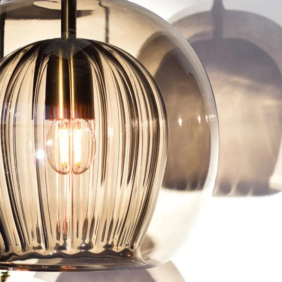 Modern Clear Glass Bubble Pendant Light for Dining Room - Elegant Hanging Chandelier for Kitchen Island, Breakfast Nook & Contemporary Home Decor