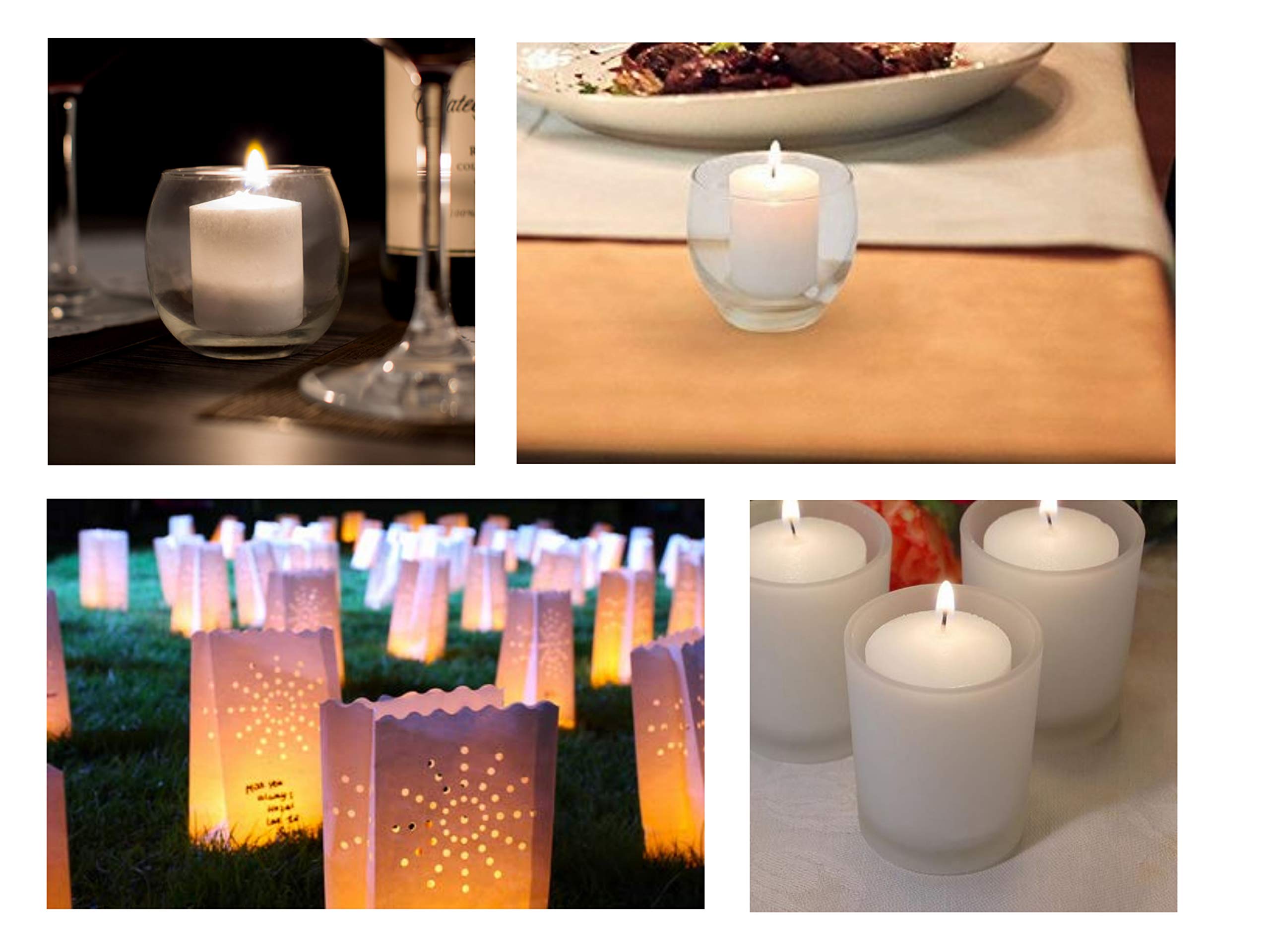 15-Hour Unscented White Votive Candles Bulk Pack - 288 Count for Weddings, Events, Restaurants, Churches & Home Decor | Emergency, Party, Spa & Luminary Use
