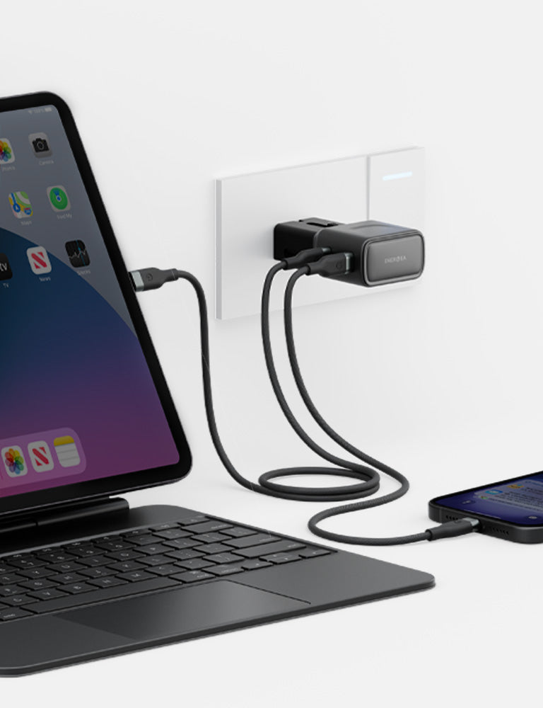 Universal Travel Power Adapter - 45W Fast Charging with 4 USB Ports for International Travel - Perfect for Laptops, Phones & Tablets on Business Trips & Vacations