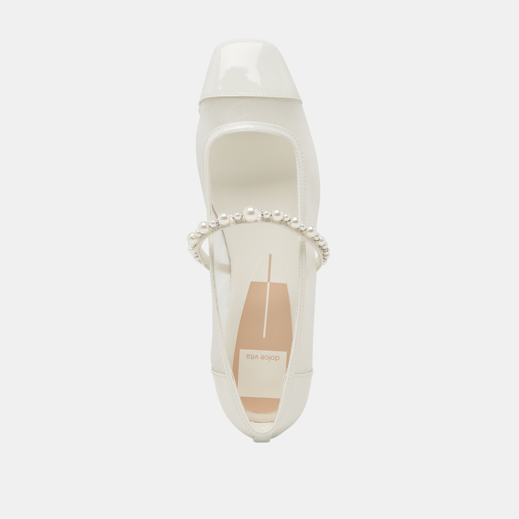 Rollin Pearl Ballet Flats - Women's White Mesh Comfortable Slip-On Shoes for Casual Wear, Work & Dance
