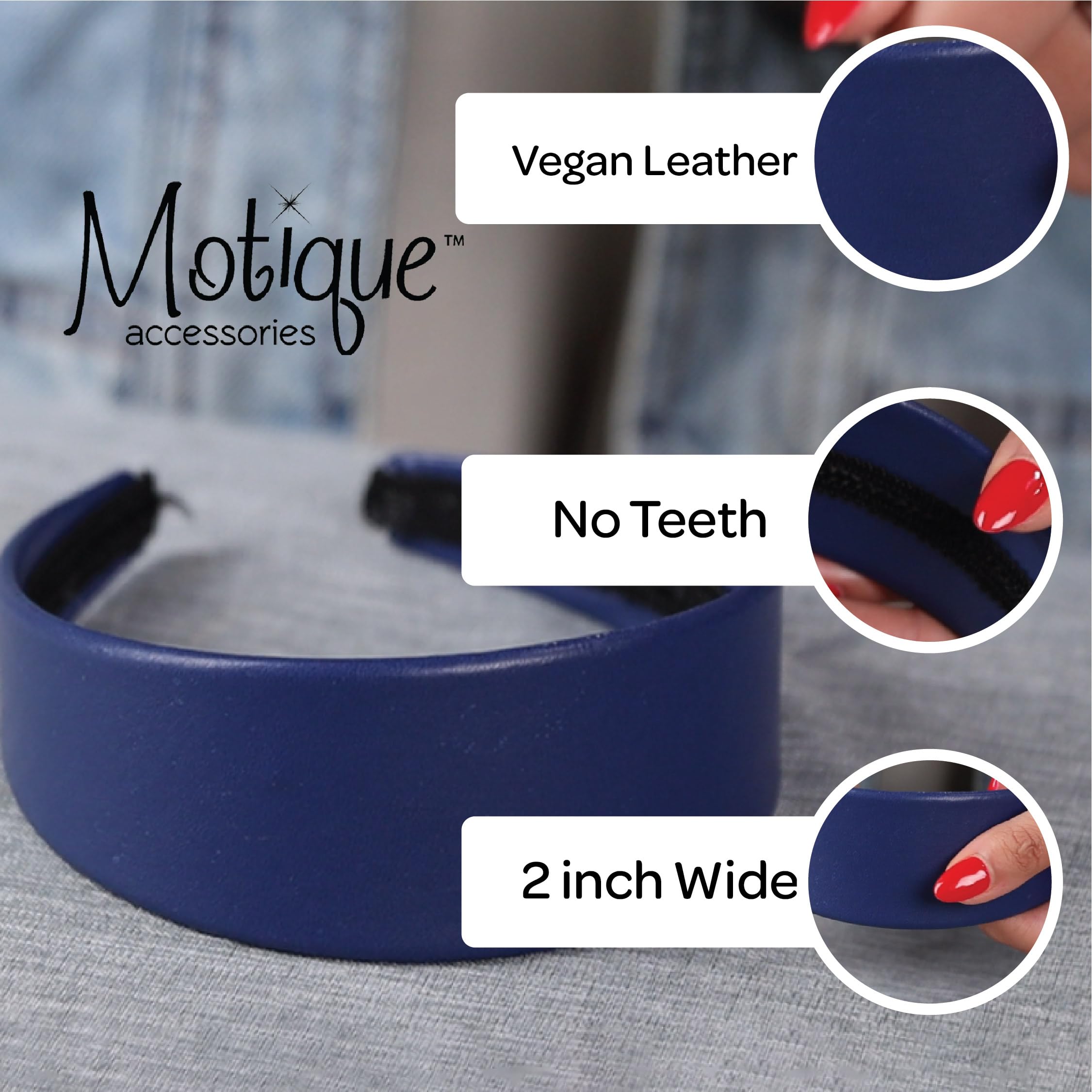 Stylish Purple 2 Inch Wide Leather-Like Headband for Women and Girls - Perfect for Everyday Wear, Workouts, and Special Occasions