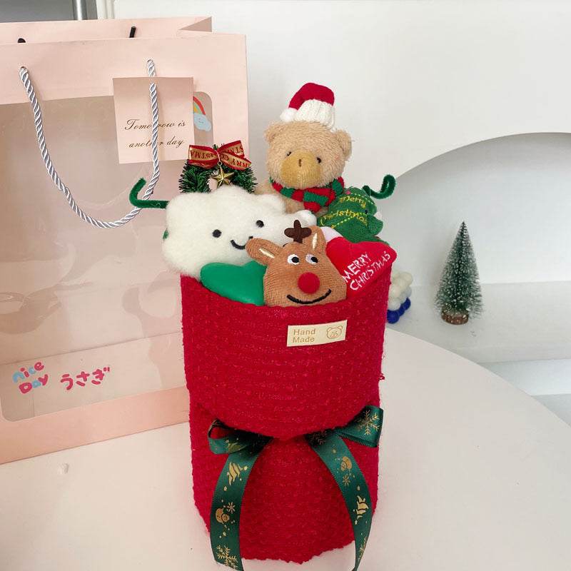 Christmas Plush Bouquet - Soft Stuffed Animal Flower Arrangement Gift for Holidays, Birthdays, Valentine's Day | Perfect for Home Decor, Party Centerpieces & Romantic Surprises