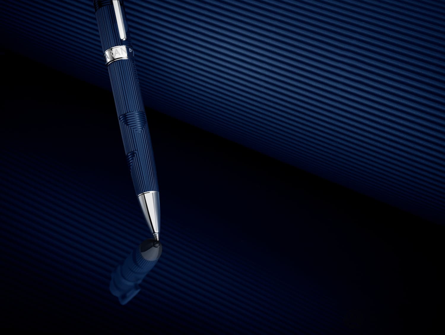 Premium Caran d'Ache Léman Ballpoint Pen - Blue Marine Ink - Luxury Writing Instrument for Professionals & Gifts - Ideal for Office, Business Meetings & Signature Signing
