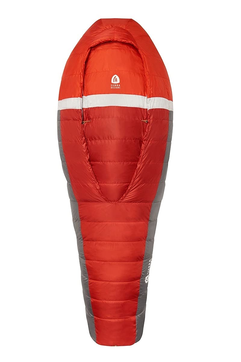 Sierra Designs Backcountry Bed 20°F Sleeping Bag - 650 Fill Dridown - Lightweight Zipperless Down Sleeping Bag for Camping, Backpacking & Hiking - Men's, Women's & 2-Person - Perfect for Cold Weather Adventures & Outdoor Exploration