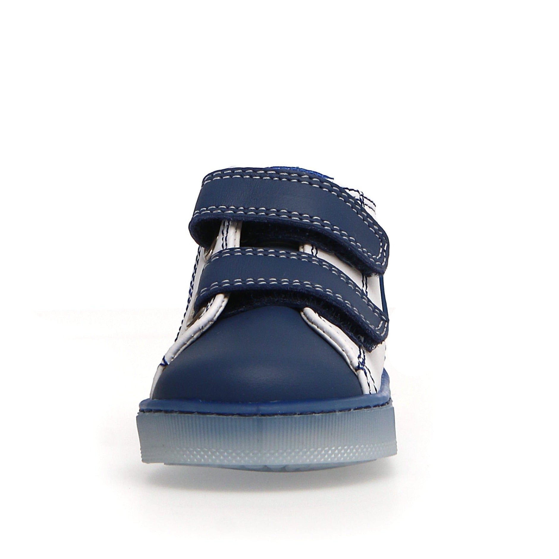 Falcotto Kids' Michael Fashion Sneakers for Boys & Girls - White/Azure - Comfortable & Stylish School Shoes for Daily Wear