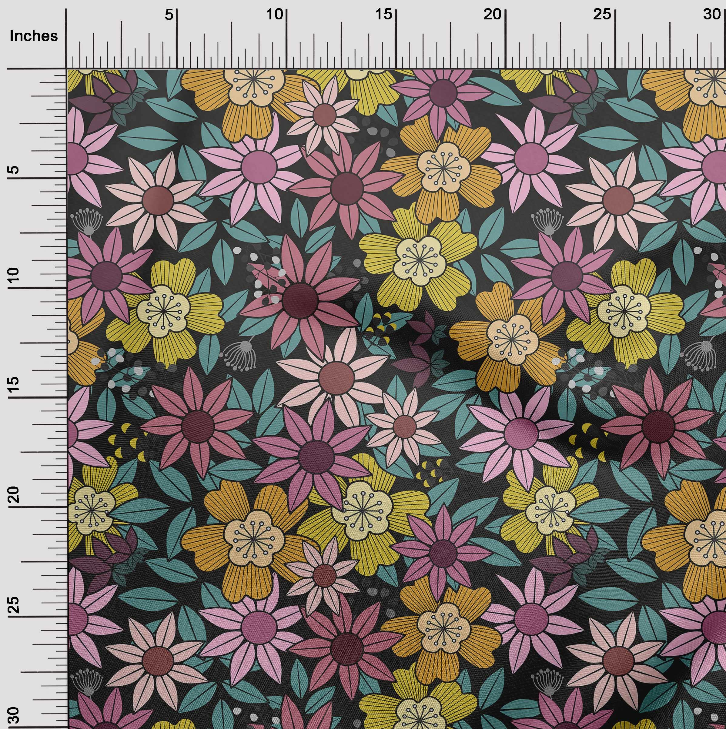 Viscose Chiffon Floral Print Fabric - 42