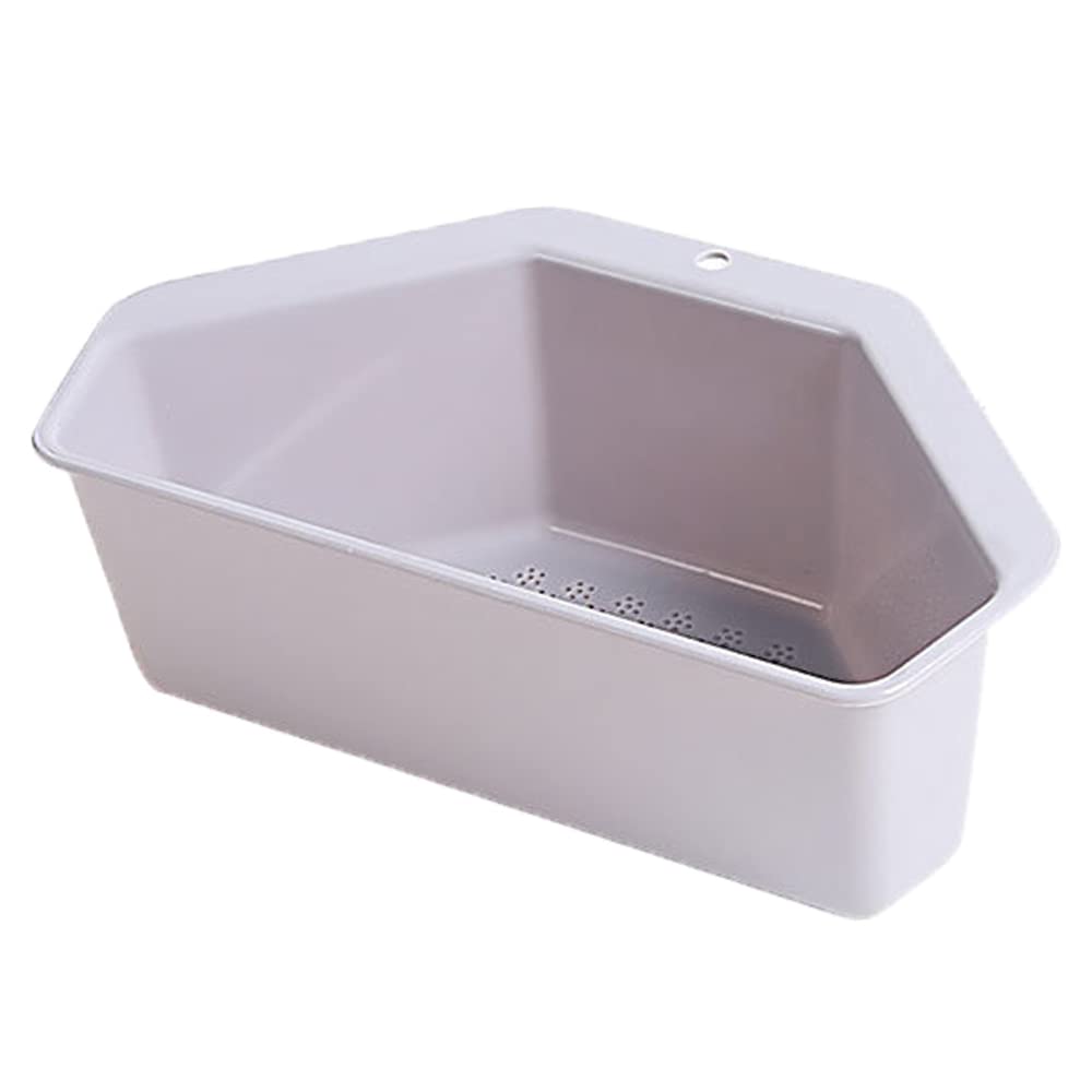 Triangle Sink Storage Holder - Multifunctional Kitchen Organizer with Suction Cups, Sponge Rack & Drain Shelf for Corner Space Saving | Perfect for Small Kitchens, Bathrooms & RVs