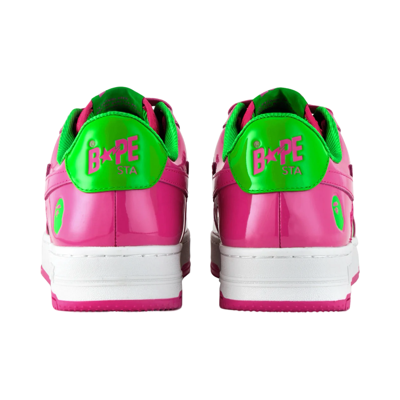 BAPE Bapesta #1 M1 Sneakers in Pink, Green & White - Stylish Streetwear for Men & Women | Perfect for Casual Outfits & Urban Fashion