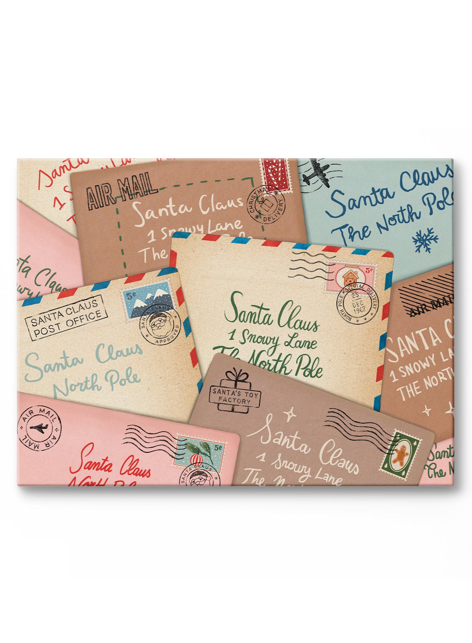 Personalized Letters to Santa - Custom Christmas Canvas Art for Kids - Perfect for Holiday Decor & Family Keepsakes