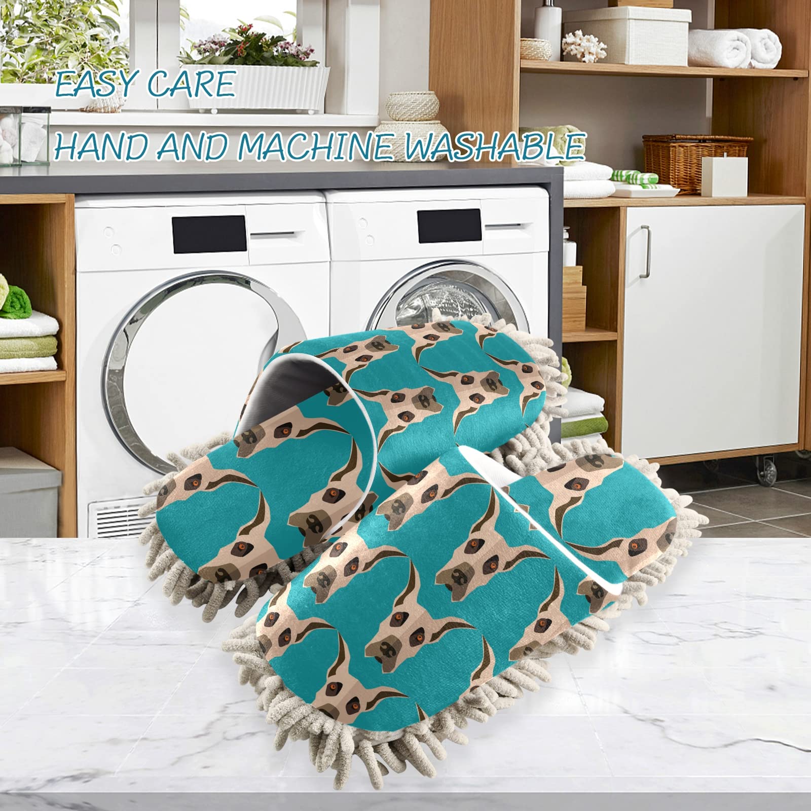 Oyihfvs Mop Slippers - Unisex Cleaning Shoes for Home & Spa, Dusting House Slippers Size M-L | Perfect for Floor Cleaning, Pet Hair Removal & Relaxing Footwear