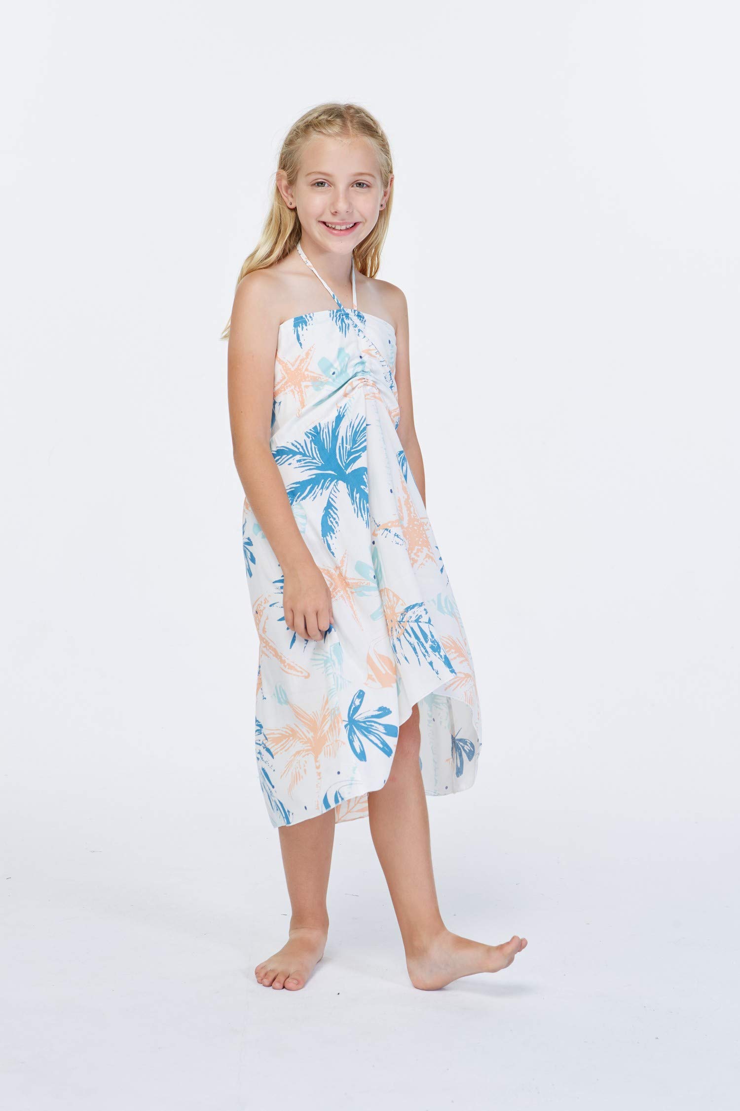 Women's Floral Hawaiian Halter Dress - Tropical Beach Vacation Sundress for Summer, Pool Party, and Island Getaway