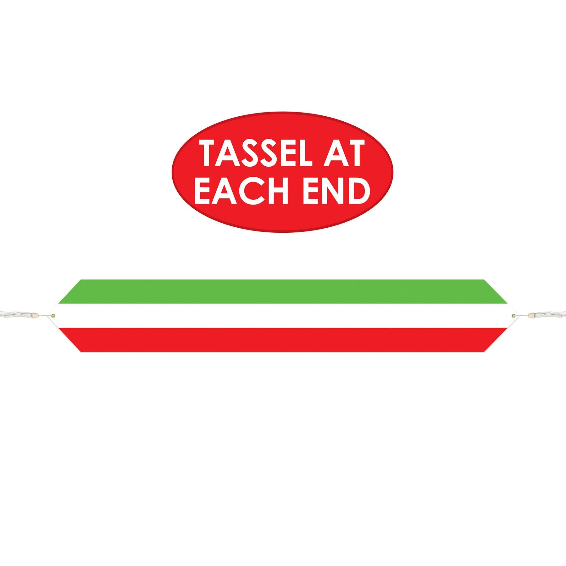 Beistle Fiesta Printed Red, White & Green Paper Table Runners - 12 Pack for Cinco de Mayo, Mexican Fiesta & Party Decorations