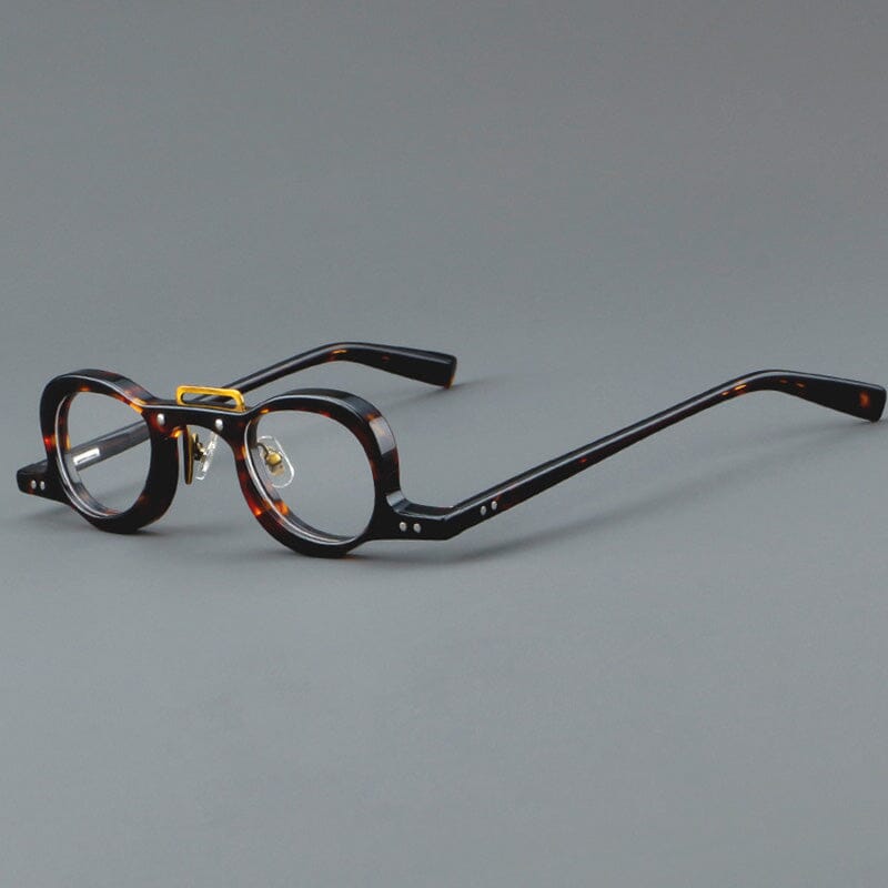 Lennon Personality Funny Small Acetate Glasses Frame - Retro Round Eyewear for Costume & Fashion - Perfect for Halloween, Cosplay, and Vintage Style Outfits