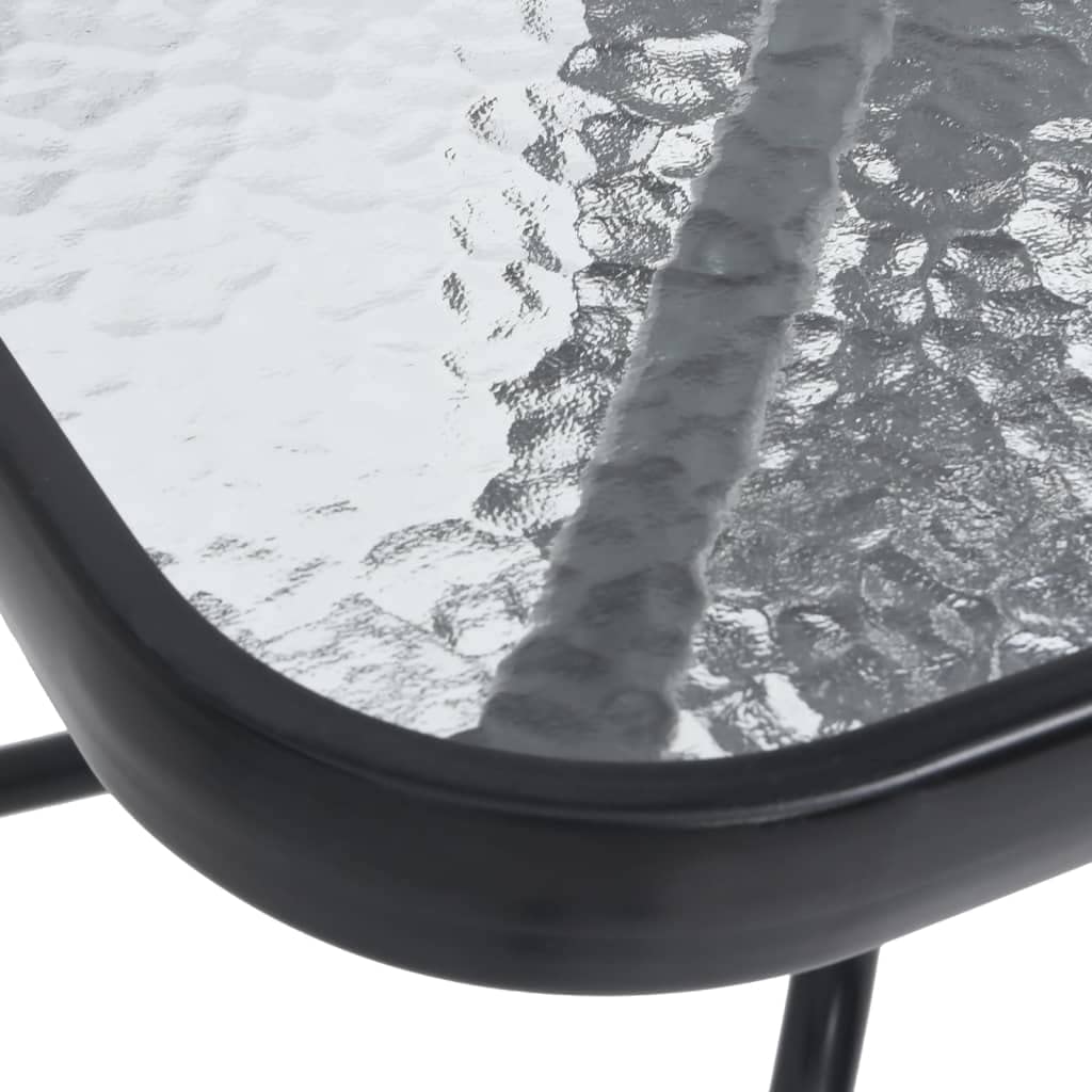 Black Steel Outdoor Dining Table 27.6