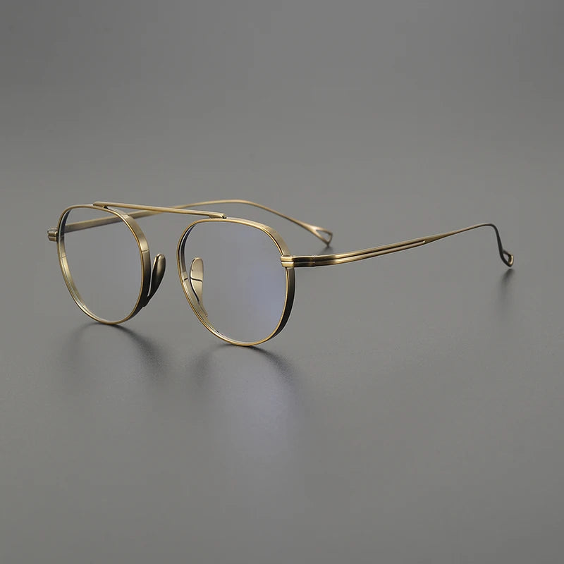 Stylish Unisex Black Titanium Square Frame Eyeglasses - Lightweight & Durable for Work, Reading & Fashion | Model 49503