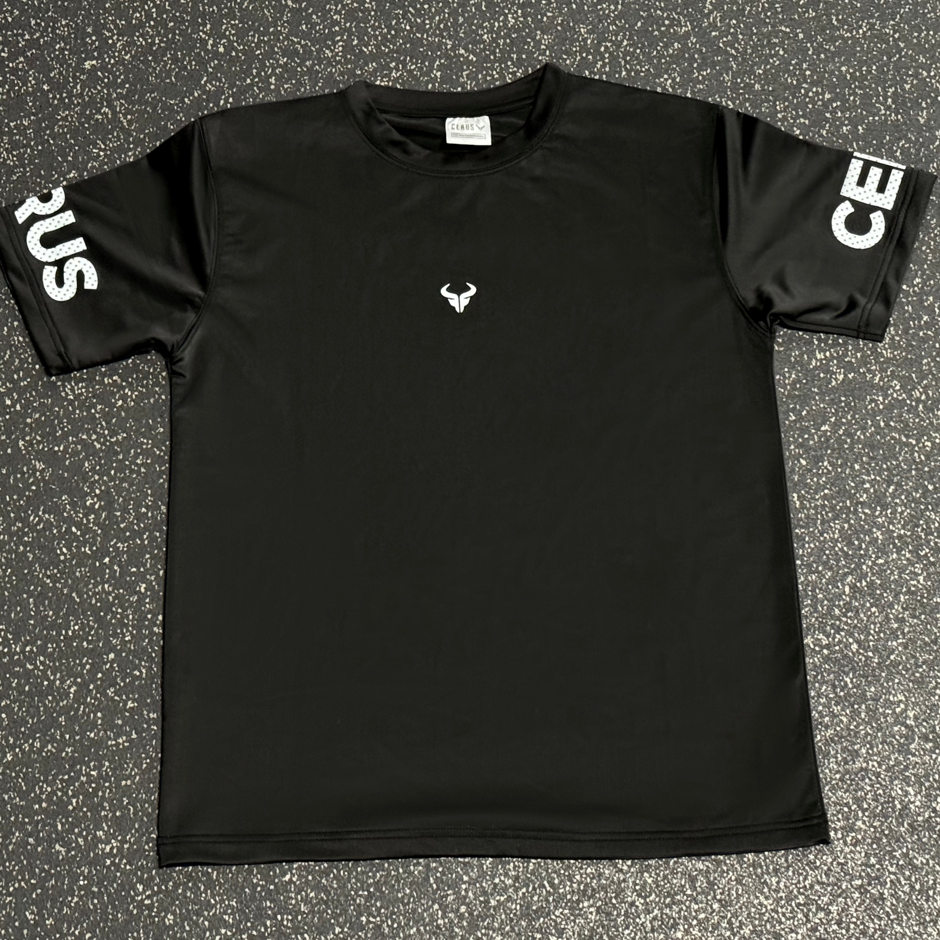 Cerus Black Fusion Men's T-Shirt - Premium Cotton Comfort Fit Tee for Casual Wear & Gym Workouts